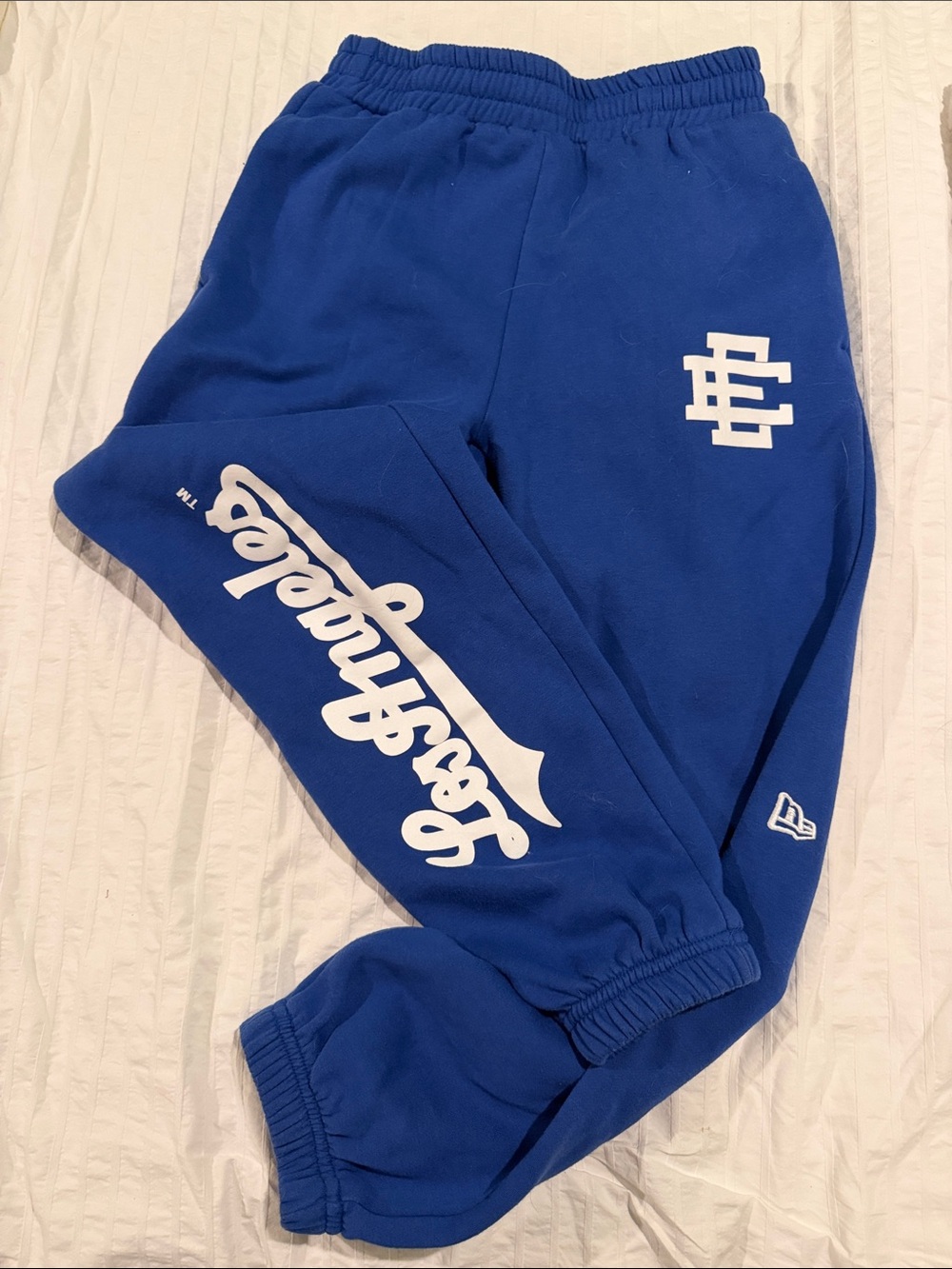 Eric Emanuel New Era Royal Blue Los Angeles Script Joggers